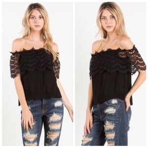 🖤 THE HANGER WOMENS SIZE SMALL BLACK COLD SHOULDER TOP